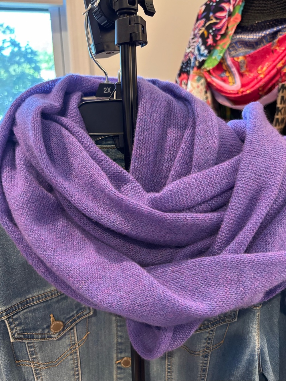 Claudia Nicole vintage 100% cashmere infinity scarf